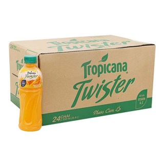 Nước cam nguyên tép Twister chai 455ml (24 chai)