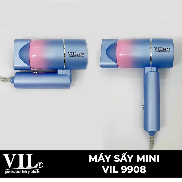 Máy sấy tóc Mini VIL 9908 màu Ombre độc đáo 