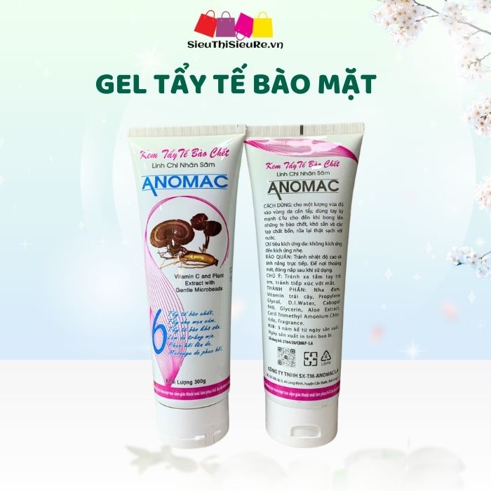 Gel Tẩy Tế Bào Mặt ANOMAC Linh Chi, Nhân Sâm 300g