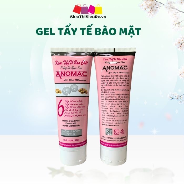 Gel Tẩy Tế Bào Mặt ANOMAC Ngọc Trai 300g