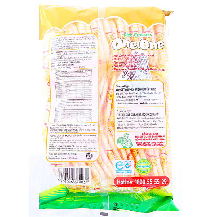 Bánh gạo One One vị tôm nướng 150g