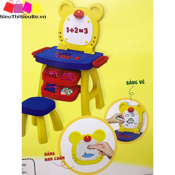 Bộ Bàn Ghế Bảng Học Nam Châm 3 in 1